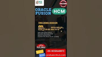 Oracle Fusion HCM Free Demo | Human Capital Management Training | PCS Fusion Hub  #oraclefusion
