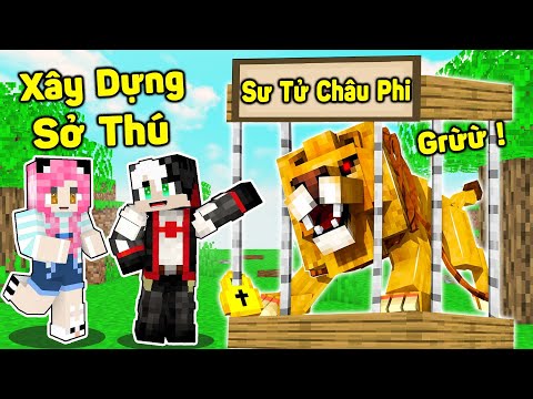 REDHOOD 24 GIỜ XÂY DỰNG SỞ THÚ TẶNG MỀU TRONG MINECRAFT*1 NGÀY REDHOOD LÀM BẢO VỆ ĐỘNG VẬT HOANG DÃ