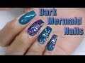 DARK MERMAID NAILS | USING GLITTERBELS & GLAM AND GLITS