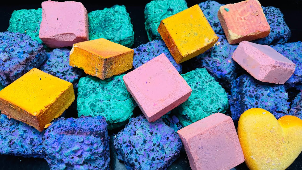 Paste Dyed Chalk ASMR Crush | Oddly Satisfying ASMR 