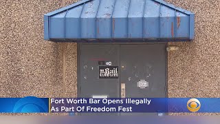 A fort worth bar was one of more than 800 that opened illegally this
weekend as part nationwide protest called "freedom fest." katie
johnston reports.