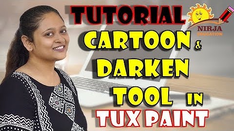 how to use tux paint - tux paint cartoon and darken effect - easy and funny software for kids paint
