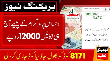 Ehsaas Program 8171 Message Payment Check |Ehsaas Program 12000 Payment New Registration Method 2022