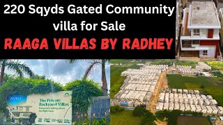 Raaga Villas By Radhey - Velimela Near Kollur Exit- 2 220 Sqyds Gated Community Villa For Sale