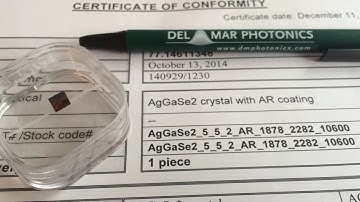 AgGaSe2 for difference frequency generation 1878nm and 2282nm to 10.6 um