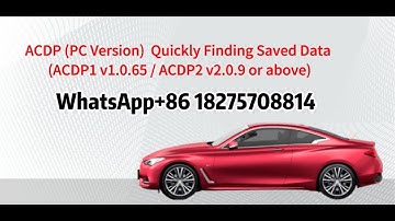 How to find data quickly in ACDP APP version ACDP1 v1.0.65 ACDP2 v2.0.9 or abvoe