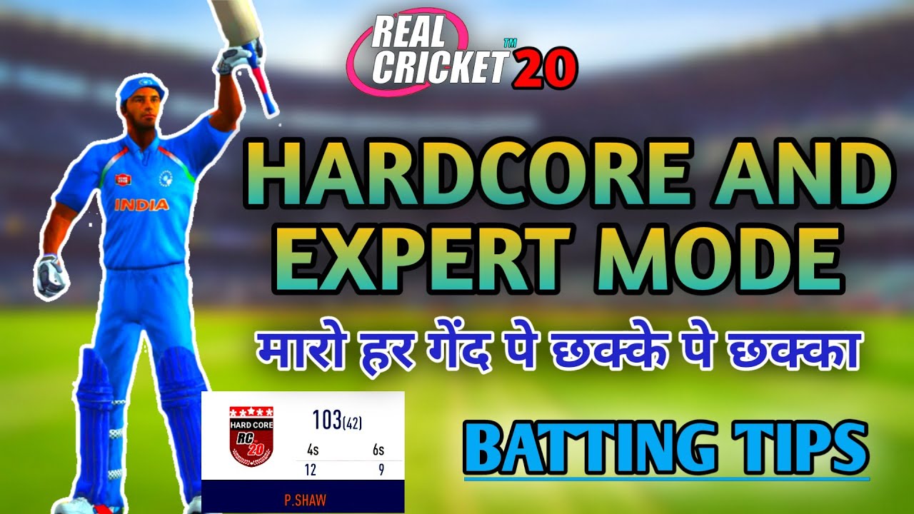 Batting Tips in Hard Core and Expert mode || Real Cricket 20 || How To ...