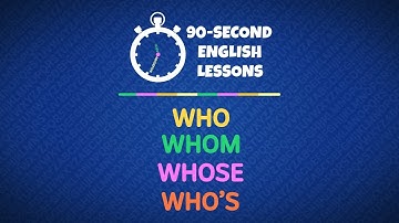 English On The Go Ep 9: Who, whom, whose and who