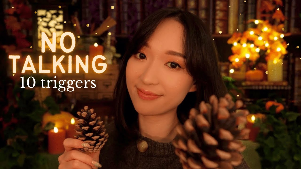 ASMR 🕯️ 10 triggers | Moment de calme, dans une ambiance d’automne (NO TALKING) 🍁