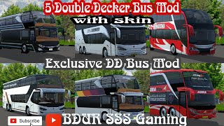 5 Double decker bus mod+skin.bussid mod.bus simulator indonesia.@bdur-sss.gaming screenshot 3