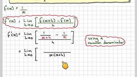 Differentiation of the reciprocal function by 1st principles
