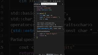 🧮 Sum of Digits in C++ | #LearnCPlusPlus #shorts