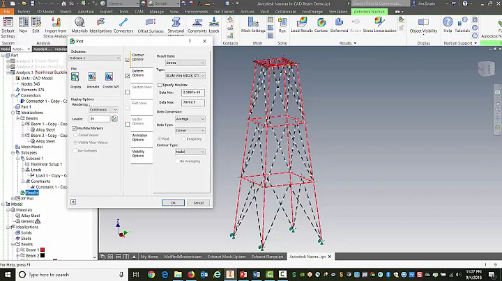 Nastran In CAD Buckling Truss