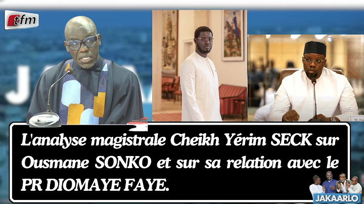 L'analyse magistrale Cheikh Yérim SECK sur Ousmane SONKO et sur sa relation avec le PR DIOMAYE FAYE