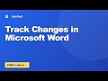 How to Track Changes in Microsoft Word #Shorts