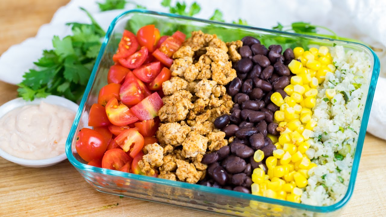 Meal-Prep Chicken Burrito Bowls