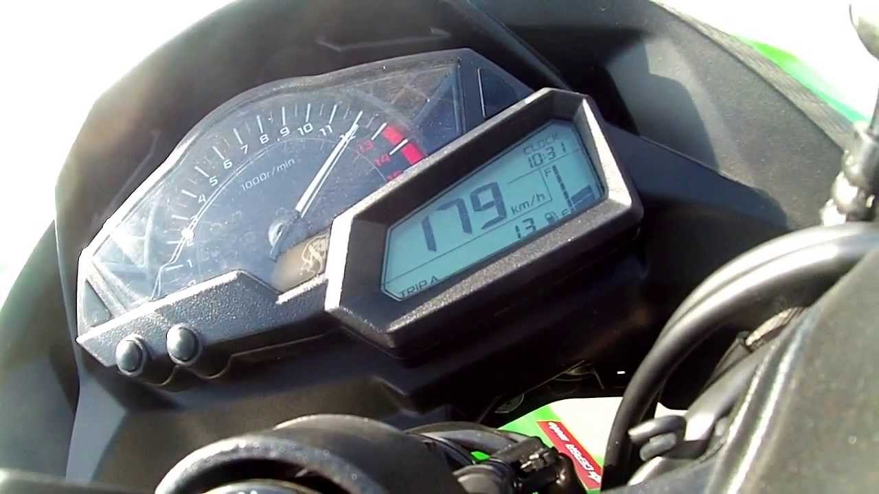 Kawasaki Ninja 300 TOP SPEED 191 km h 118 mph YouTube