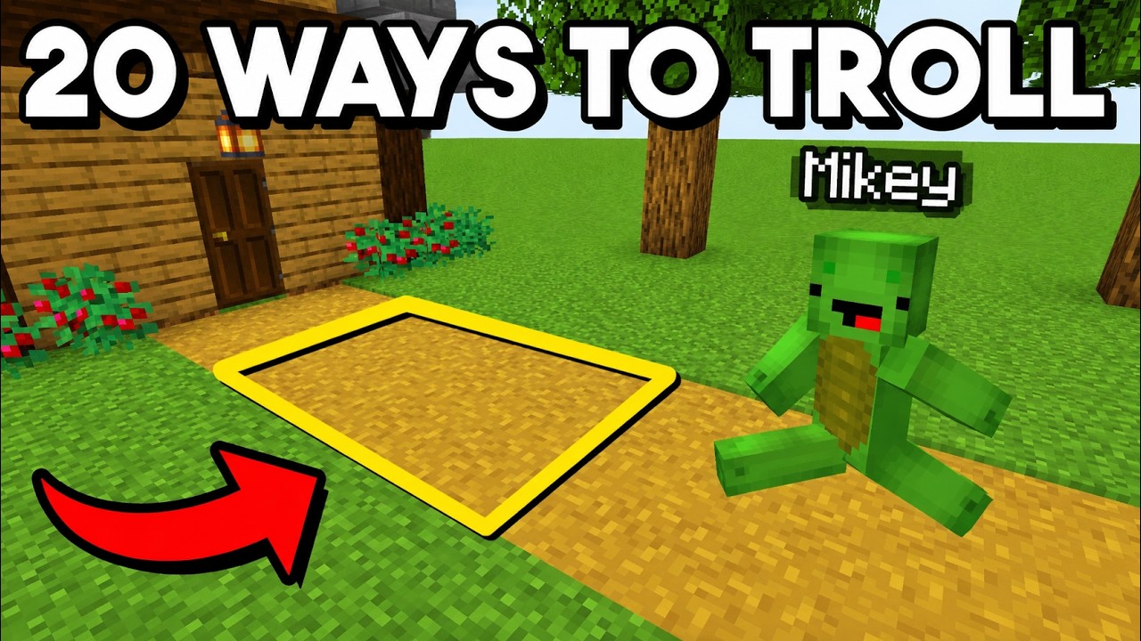 20 ways to troll Mikey in minecraft
