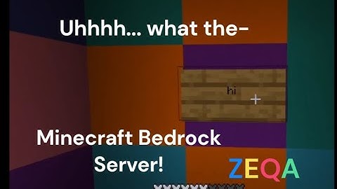 Weird Secret Room in Minecraft Bedrock Server called Zeqa. (READ DESC)