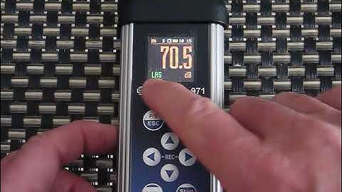 Svantek SV971A (and SV973A) Sound Meter basic overview of meter and menus