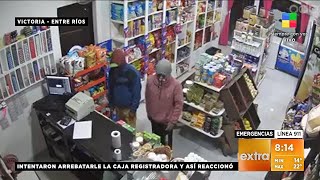 Entre Ríos: intentaron arrebatarle la caja del local y así reaccionó