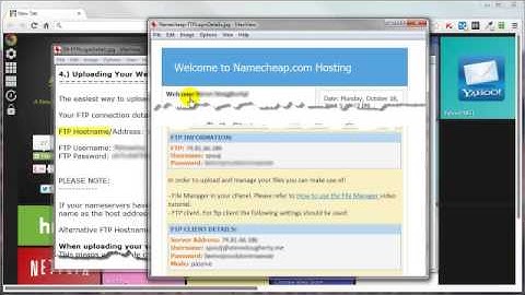 Webmaster Essential Basics - FTP Login Info - [Video 7]