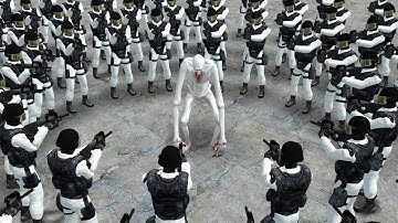 SCP-096:CB VS 100 SCP GUARD ALPHA!! Garrys Mod Sandbox