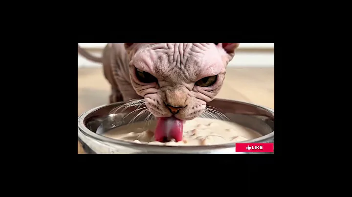 Video 11836521: sphynx kitten eating, sphynxcat, cat food, little cat