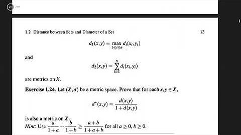 7 Metric spaces-Distance between two sets and Diameter of a set