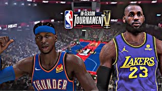 LAKERS  vs OKC IN-SEASON tourney SEMI FINALS