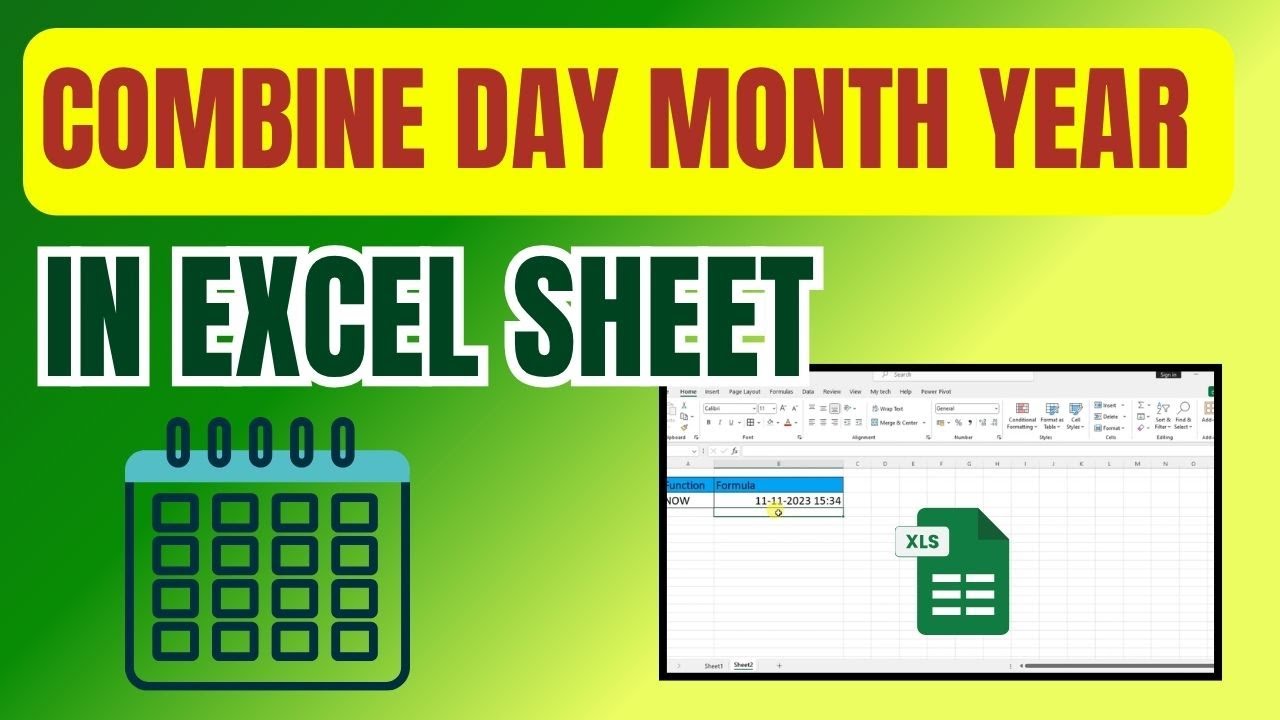How To Combine Day Month Year In Excel Sheet YouTube