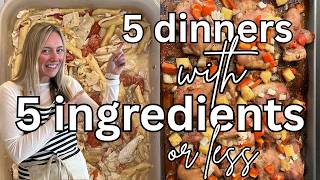 5 Easy Dinners Anyone Can Make (Made with Only 5 Ingredients!) | Molly Purcell @mollypurcelleasycooking