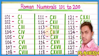 Roman Numbers 101 Se 150 Tak Roman Number 101 To 150 Rktutorno1