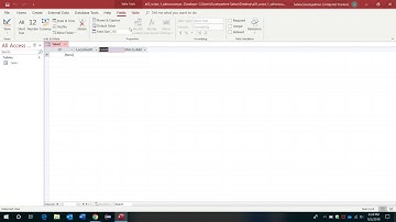 Create table datasheet view -Access