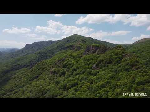 Карачаево-Черкессия, Шоанинский храм и окрестности с высоты птичьего полета