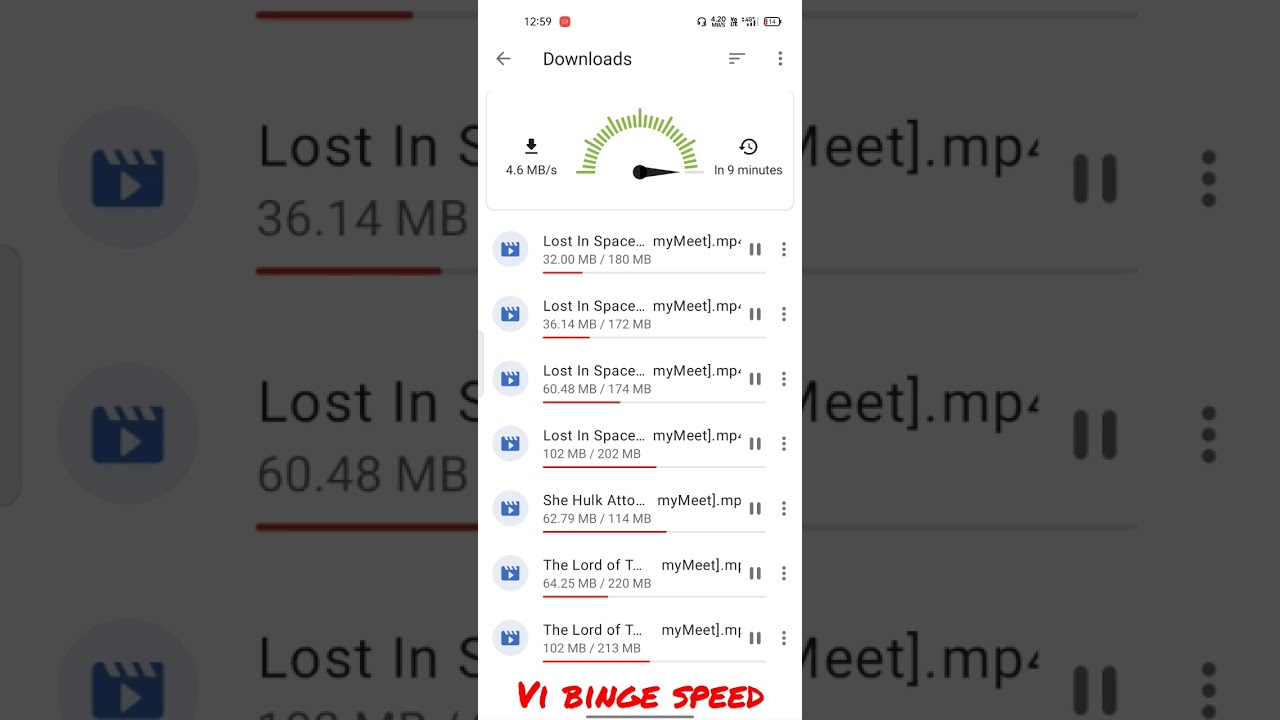 Vi binge all night downloading speed test | binge all night offer speed test |