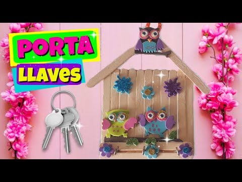 Porta llaves/como realizar un porta llaves/CASITA PORTALLAVES DE PALITOS DE HELADO