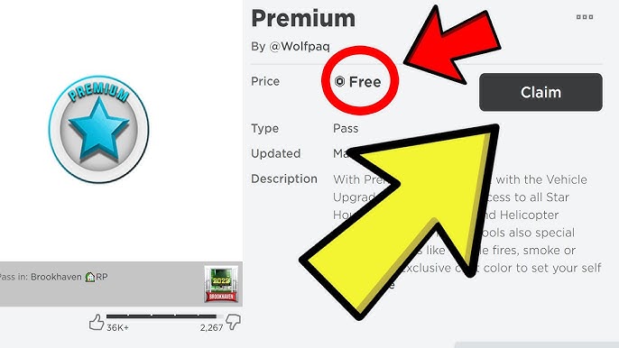 How To Get A FREE Game Pass In Brookhaven RP Roblox! Free Brookhaven Premium  Pass 2021 