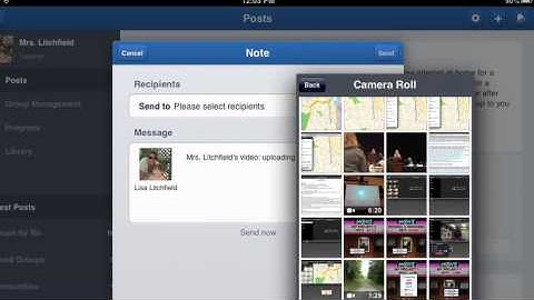 Uploading a video from the Camera Roll to Edmodo