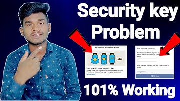 Login with your Security key Problem | How to Security key facebook Problem || Security key 2023
