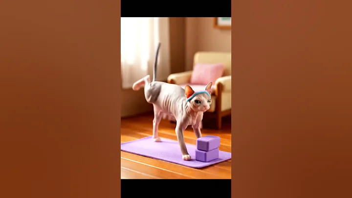 Watch the video about Cute Sphynx Cat Yoga