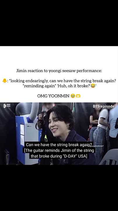 Jimin reaction to yoongi seesaw performance😍 #jimin #bts #yoongi #suga