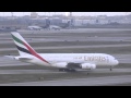 Emirates Airbus A380 Action at Dallas Ft Worth