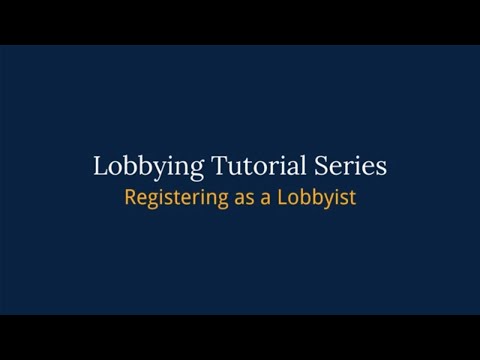 Video: Musí se lobbisté registrovat?