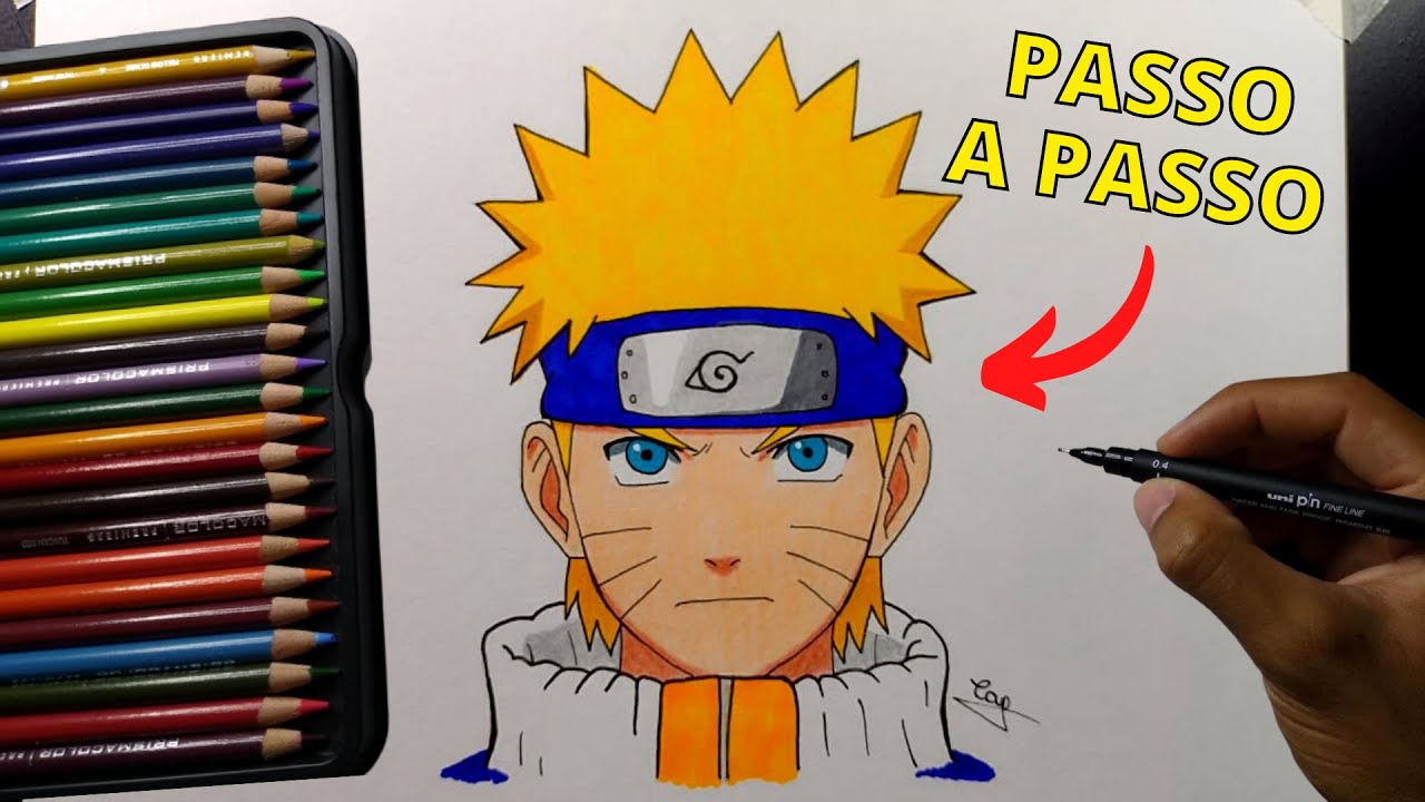 COMO DESENHAR NARUTO 1ª parte - PASSO A PASSO SUPER FÁCIL 