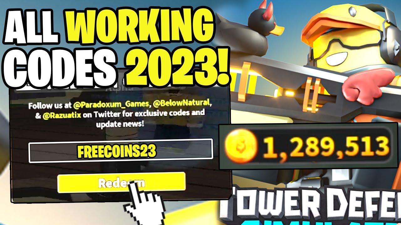 *NEW* ALL WORKING CODES FOR TOWER DEFENSE SIMULATOR IN NOVEMBER 2023!  ROBLOX TDS CODES 