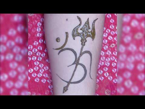 Easy Om Trishul Henna Tattoo For Men By Jyoti Sachdeva Youtube