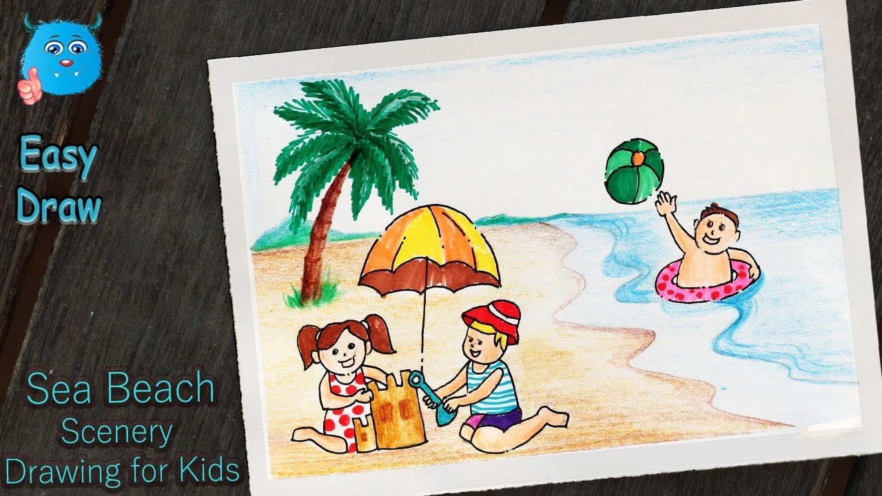 Featured image of post Easy Beach Scenery Drawing For Kids : The logiclike team collected simple and exciting riddles for your kids, math questions, and funny riddles.