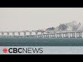 Explosion damages bridge to Crimea that
