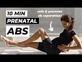 10 min safe prenatal abs workout  pregnancy core workout for 1st  2nd trimester